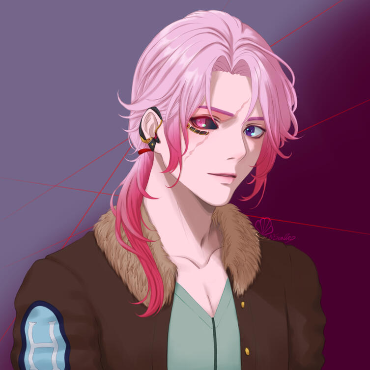 Clean Shading, Bust, Simple Background