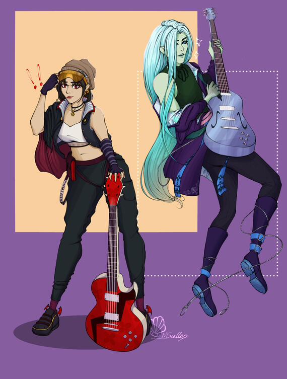 OC Design with Clean Lineart and Shading
